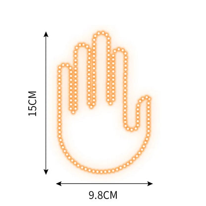 Car Finger Light with Remote Control Led Lighting Gesture Light Road Rage Sign Middle Finger Gesture Palm Light Accessories